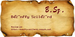 Bánffy Szilárd névjegykártya
